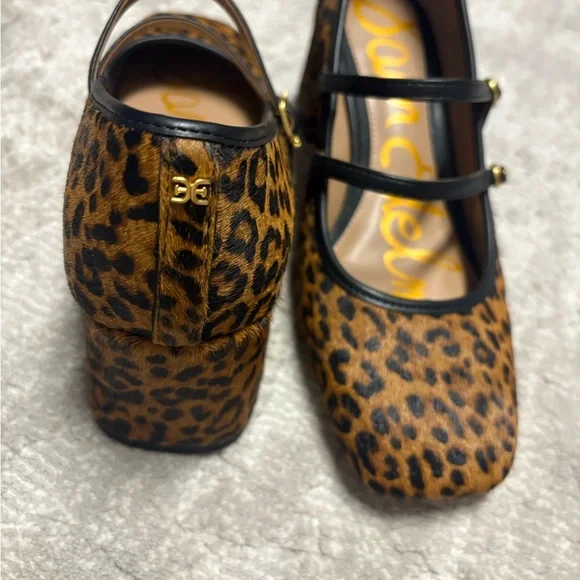 Sam Edelman Leopard Print Mary Jane Shoes - Picture 3 of 4